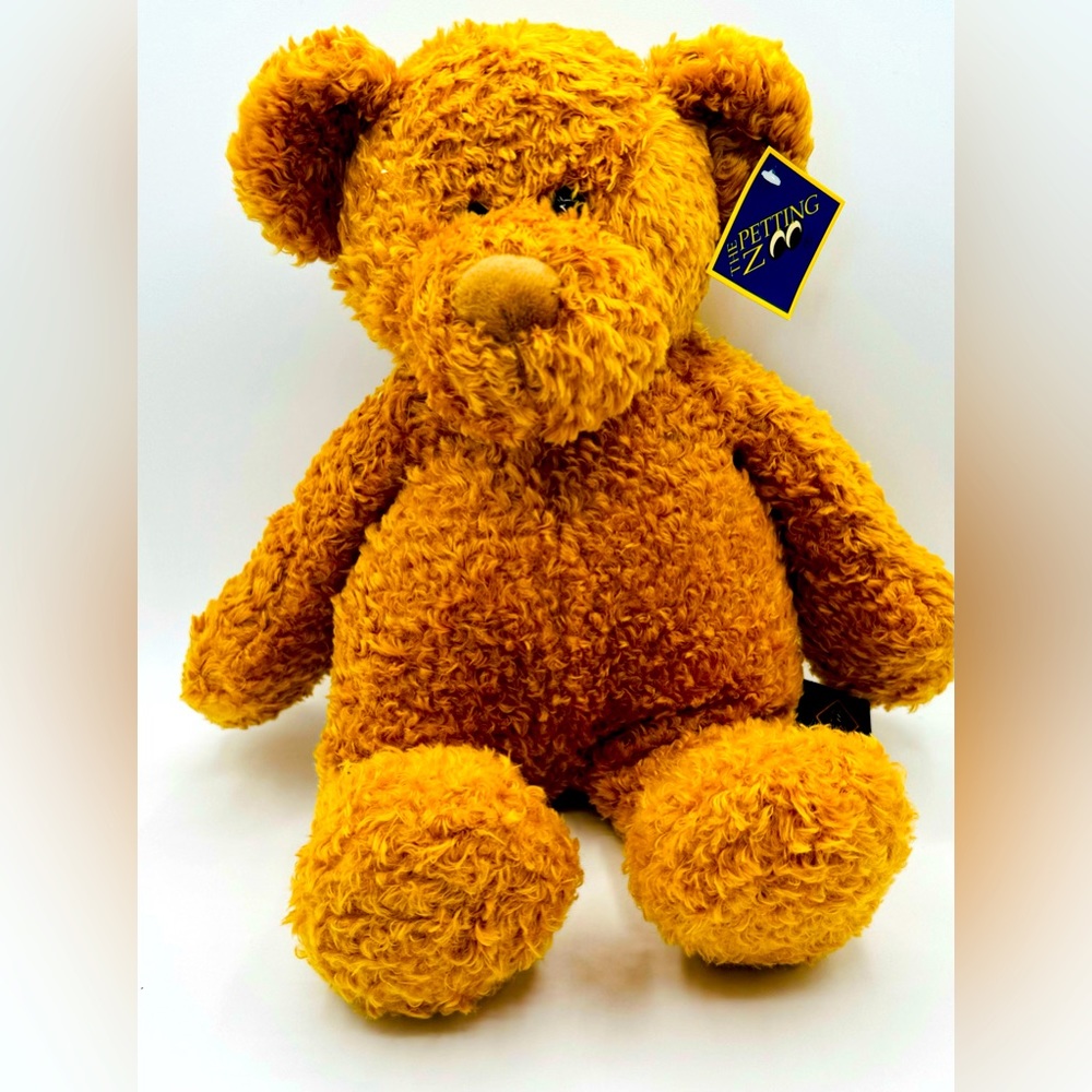 Petting Zoo 1994 16” Curly Haired Plush Teddy Bear NWT‎